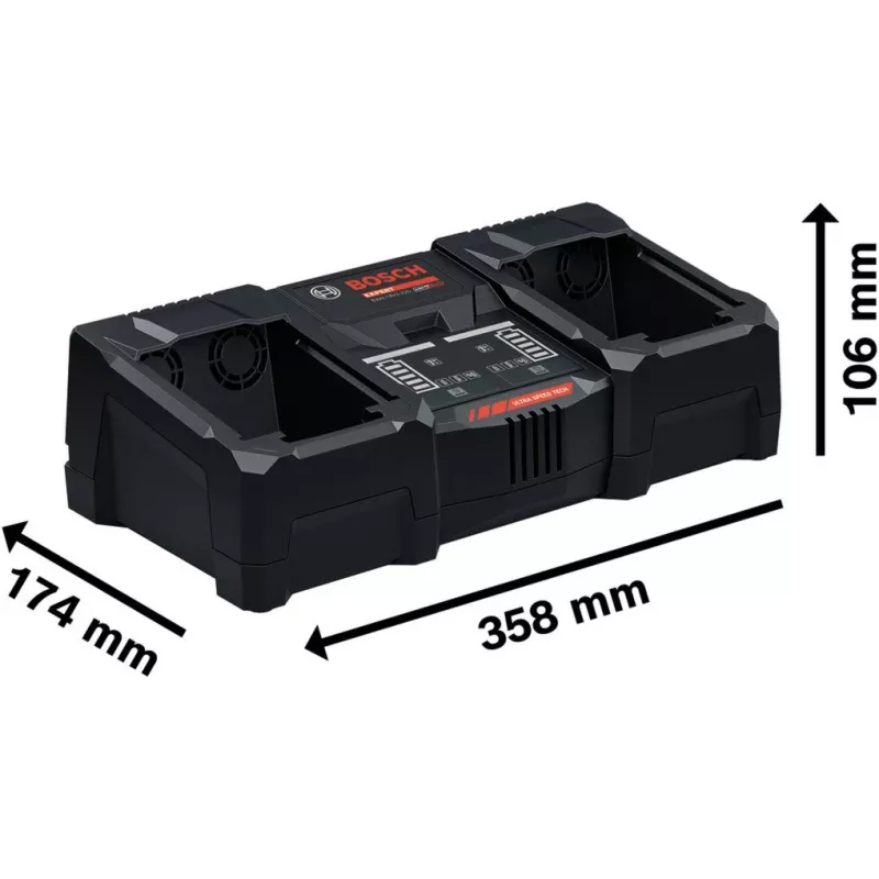 Baterijas lādētājs Bosch EXPERT EXAL18V2-320 18V 2A Bosch 18V bateriju blokiem
