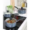 Kastroļu komplekts Russell Hobbs Nightfall Stone 3-gab. 16/18/20 cm, nepiedegošs