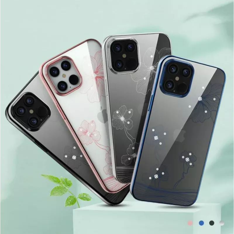 Aizsargtelefona maciņš Devia Crystal Flora iPhone 12 mini — melns