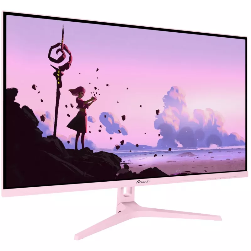 Datora monitors Arozzi Nova 32 collas (80 cm) 2560×1440 Quad HD LED 1 ms 16:9 Rozā ar skaļruņiem un VESA