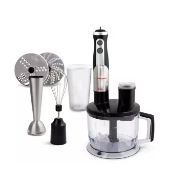 Esperanza EKM004 rokas blenderis 0,6 L, melns/sudrabs/caurspīdīgs, 800 W