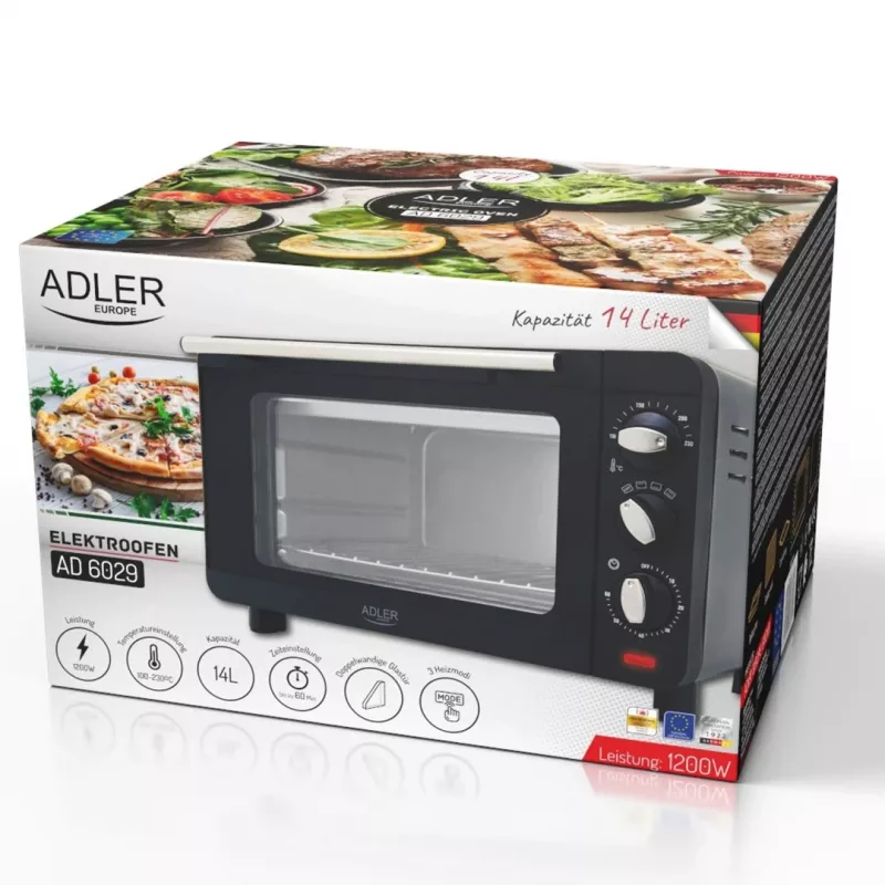 ADLER AD 6029 elektriskā cepeškrāsns Melna