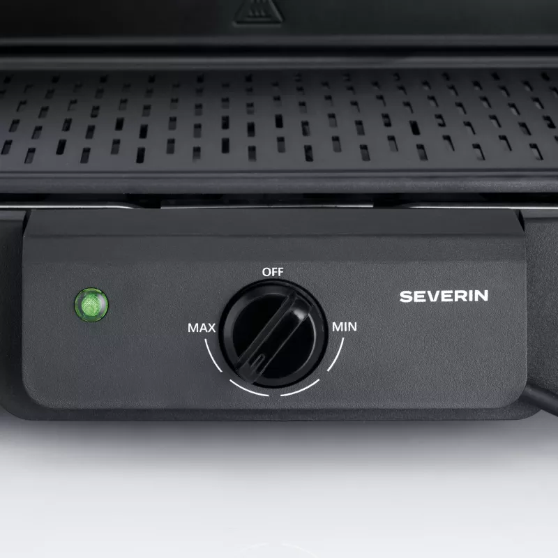 Galda elektriskais grils SEVERIN PG 8595 — 2000 W, taisnstūrveida restes, melns