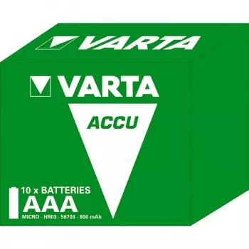 Varta Longlife - Baterija 2 x AAA tips - NiMH - (atkārtoti uzlādējama) - 800 mAh - 10 iepakojums