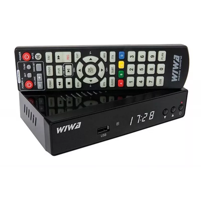 TV uztvērējs WIWA H.265 MAXX — DVB-T / DVB-T2 digitālais uztvērējs ar H.265 (HEVC) atbalstu