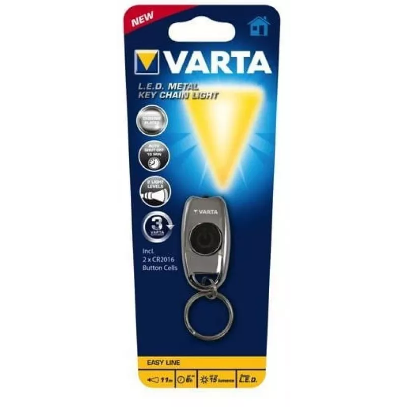 Kabatas lukturīša piekariņš Varta L.E.D. METAL KEY CHAIN LIGHT