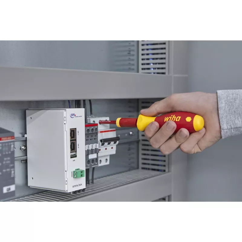 Griezes momenta adapteris Wiha easyTorque 1,2 Nm sarkans/dzeltens SlimBits/SlimVario