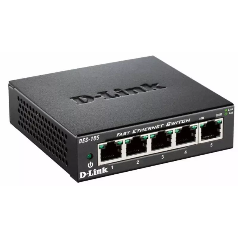 D-Link DES-105 Nepārvaldāms L2 Melns