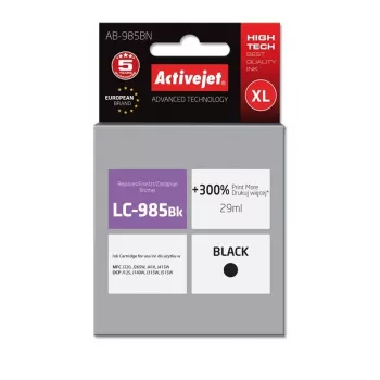 Activejet AB-985BN tinte (Brother LC985Bk aizstājējs; Supreme; 29 ml; melna)
