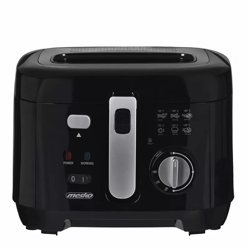 Fritieris Mesko Home MS 4908 Viens 2,5 L 1800 W Melns Pelēks