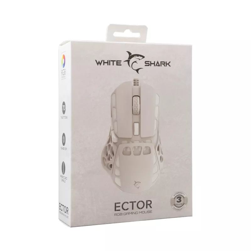 Pele White Shark GM-5016 Ector balta USB