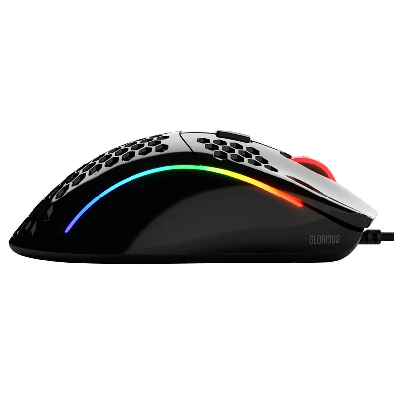 Glorious Gaming Glorious Model D pele spīdīga (melna), labās rokas, optiska, USB Type-A, 12000 DPI, 1 ms, melna