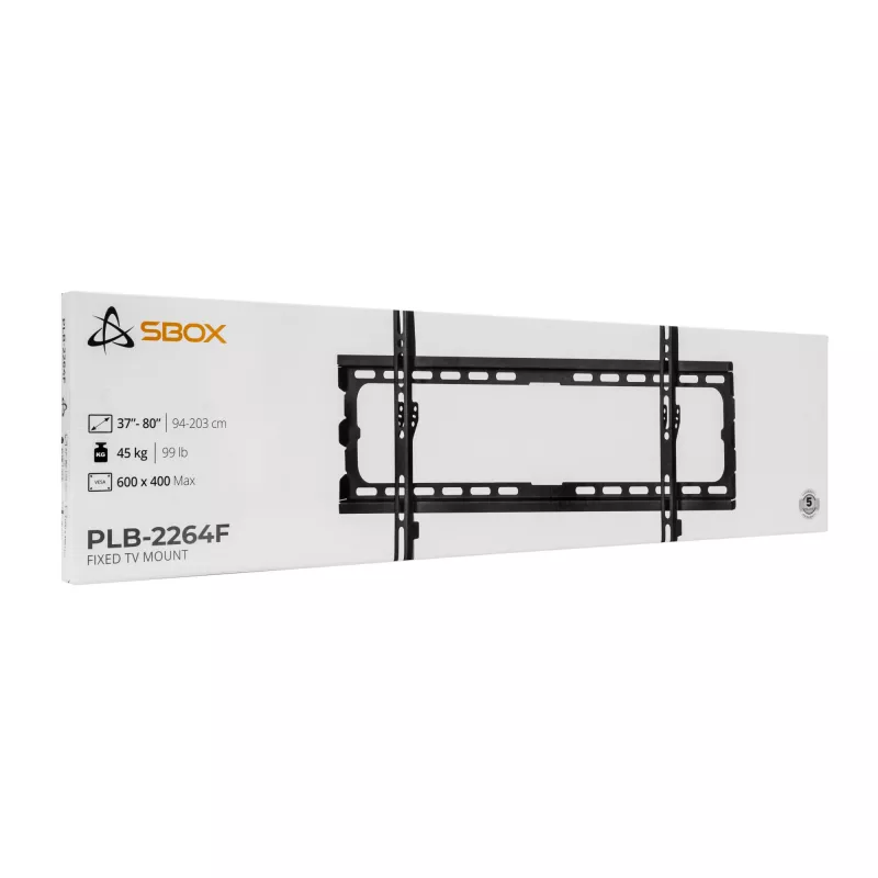 SBOX PLB-2264F-2 staba stiprinājuma kronšteins 37–80 cm, kravnesība 45 kg, VESA 600x400