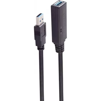 USB kabelis ShiverPeaks BS13-39485 30m USB A Melns 5 Mbit/s