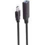 USB kabelis ShiverPeaks BS13-39485 30m USB A Melns 5 Mbit/s