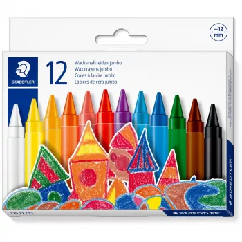 Staedtler 229 12 C12 jumbo vaska krītiņi, 12 gab. iepakojumā, dažādas krāsas