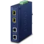 PLANET Industrial 2-Port - SFP - Vadu - Zils - Metāls - IP30 - FCC Part 15 Class A - CE IEC60068-2-32 (brīvais kritiens) IEC60068-2-27 (trieciens) IEC60068-2-6 (vibrācija) (IGT-900-2T2S)