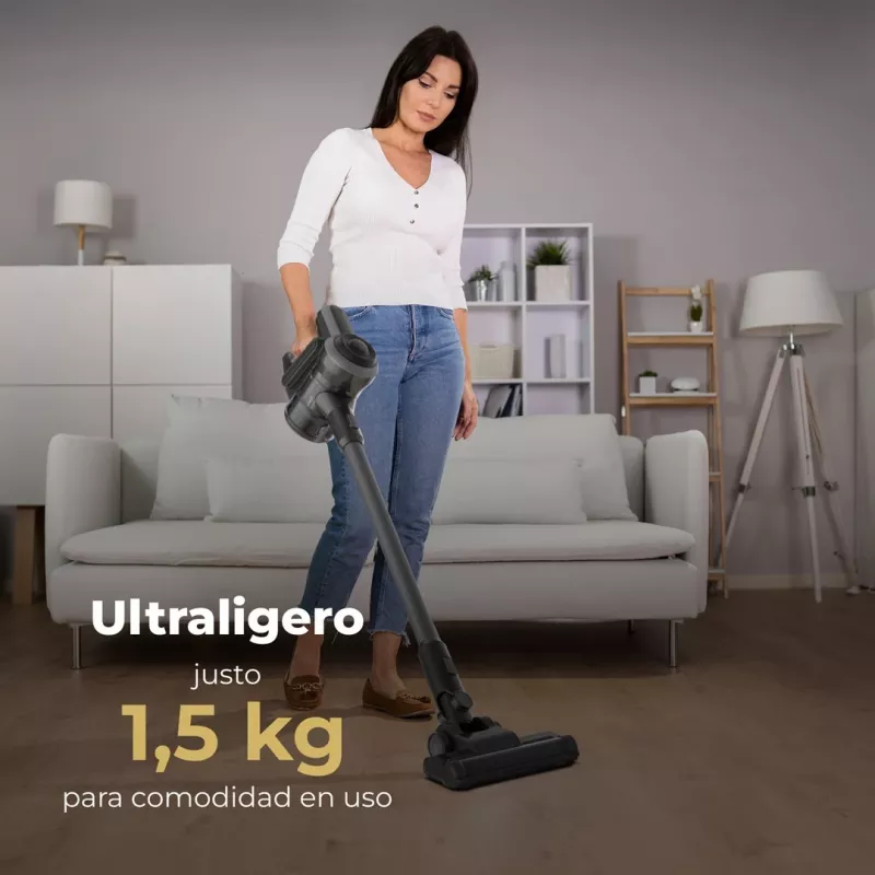 AENO SC1 Bezvadu sausās tīrīšanas putekļsūcējs MIF bez maisa 120 W Melns, Pelēks 2200 Ah