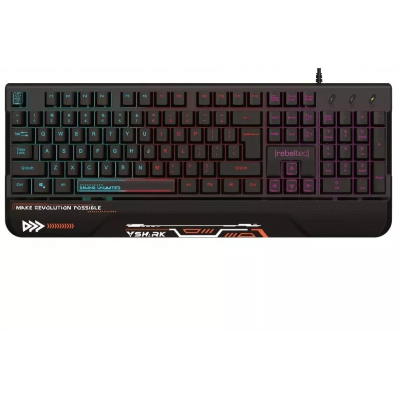 Mehāniskā pilnizmēra spēļu tastatūra Rebeltec Full size game keyboard SHARK