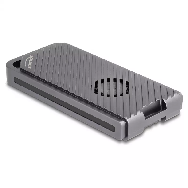 SSD korpuss DELOCK 42025 1 x M.2 (PCIe, USB4 Gen4, USB-C) pelēks, alumīnijs