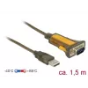 Seriālais kabelis DeLOCK 65840 USB Type-A DB-9 1,5 m melns dzeltens
