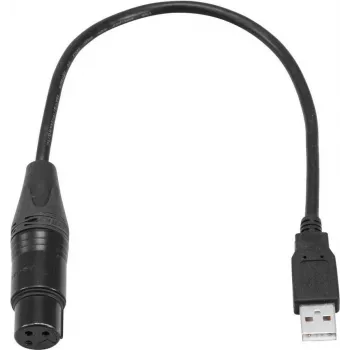 Audio kabelis Eurolite 51860118 0.4 m XLR sievišķais USB vīrišķais melns