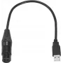 Audio kabelis Eurolite 51860118 0.4 m XLR sievišķais USB vīrišķais melns