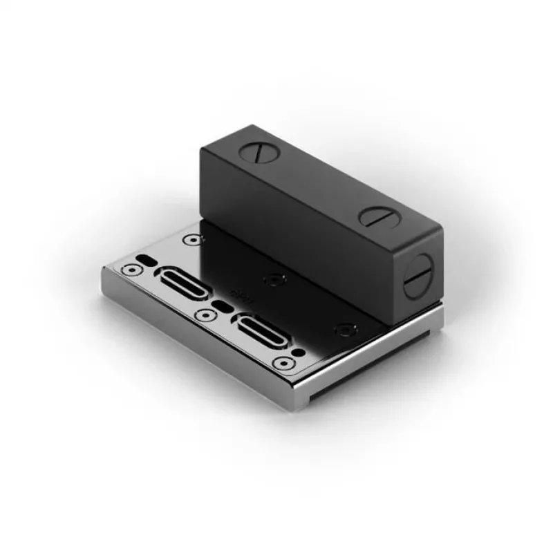 Ūdens dzesēšanas terminālis Alphacool Eisblock Aurora 180° (modelis 13763) — RGB savietojams, 180° leņķa terminālis