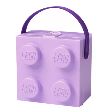 Uzglabāšanas kaste Room Copenhagen LEGO Box ar rokturi, lavandas krāsā 40240004 — plastmasas uzglabāšanas konteiners LEGO un rotaļlietām