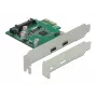 DeLOCK PCI Express x1 karte ar 2 x USB Type-C™ ligzdām