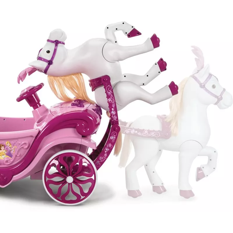 Huffy Electric Disney Princess kariete ar zirgu 6 V rozā