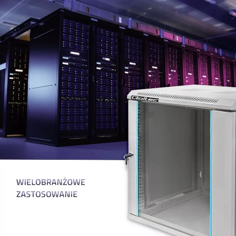 Rack cabinet QOLTEC 19-inch 12U model 54485 — tīkla/servera korpuss