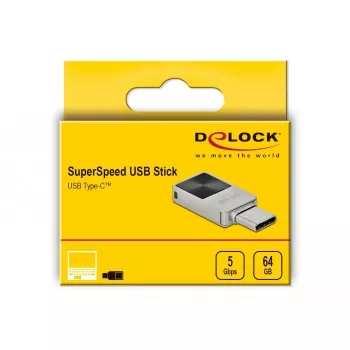 USB zibatmiņa DeLOCK 64 GB USB-C 3.2 Gen 1 Mini metāla korpusā