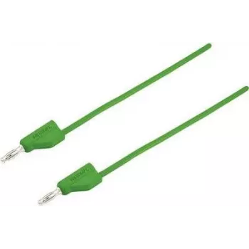 VOLTCRAFT Testa vads [Kontaktdakša 4 mm – Kontaktdakša 4 mm] 5 m Zaļš MSB-300 (MSB-300-5-GR)