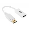UNITEK zeltīts DisplayPort DP uz HDMI 4K UHD HDTV vīriešu uz sieviešu pārveidotājs ar audio - Y-6332 balts