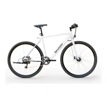 Sharp Gravel E-Bike 250W Motor App 70km balta glanz