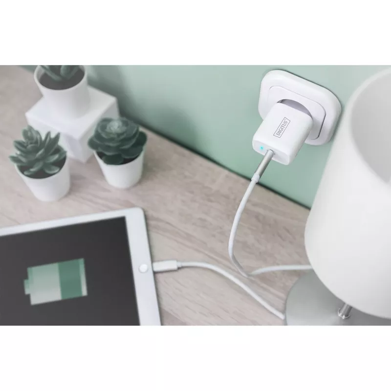 Digitus - Barošanas bloks - 20 W - 3 A - PD 3.0 (USB-C) - Balts (DA-10196)