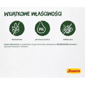 Sausā kaķu barība JOSERA NatureCat Adult Poultry & Salmon 2 kg, bez graudiem, 33% olbaltumvielu, 20% tauku