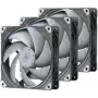 Phanteks T30 140mm PWM korpusa ventilatori - 3 gab. iepakojumā, pelēki