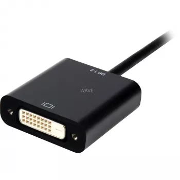 DisplayPort 1.2 > DVI24+1 pārveidotājs, kabelis melns, 15 cm