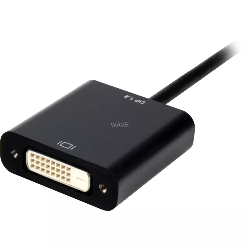 DisplayPort 1.2 > DVI24+1 pārveidotājs, kabelis melns, 15 cm