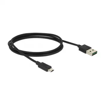 USB kabelis DeLOCK 83844 USB 2.0 1m USB A Micro-USB B Melns