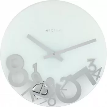 NeXtime klok 8115 Dropped, Ø43 cm, sienas, sudraba