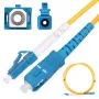 Extralink ielāpu vads SC/UPC uz LC/UPC vienmoda G.657.A1 FTTH 3 mm, 1 m, dzeltens