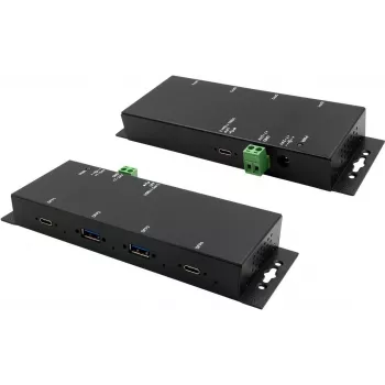 Exsys EX-1234HMVS - centrmezgls - 4 x USB 3.2 Gen 2 - galda, pie sienas stiprināms - līdzstrāva (EX-1234HMVS)