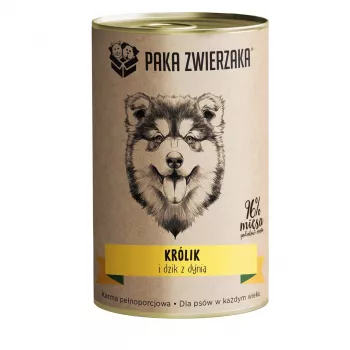 PAKA ZWIERZAKA Trusis un mežacūka ar ķirbi - mitrā suņu barība - 400g