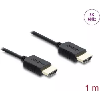 DELOCK koaksiālais High Speed HDMI kabelis 8K 60 Hz 48 Gb/s ar pītu apvalku, modelis 81681