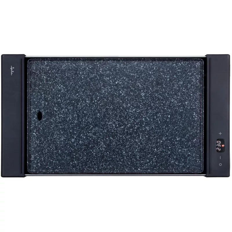 Kontaktgrils Jata JEGR3000 — taisnstūra 480×320 mm, 2700 W, skārienjutīgas vadības ierīces, melns