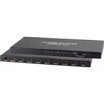 HDMI sadalītājs ShiverPeaks 05-10003 — 1x IN uz 8x OUT, 4K2K 60Hz atbalsts