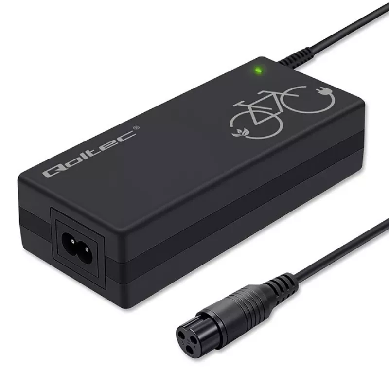 Baterijas lādētājs QOLTEC lādētājs elektrovelosipēdam 36V 42V 2A 3P GX16